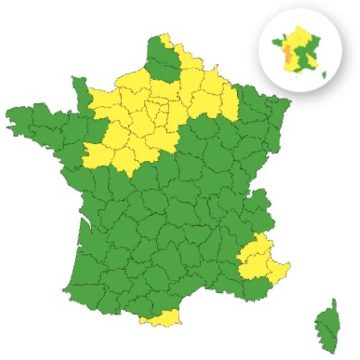 Météo-France: 25 départements en vigilance jaune orages