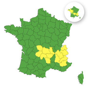 Treize départements en vigilance jaune pour orages