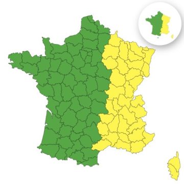 Trente-six départements en vigilance jaune orages en France
