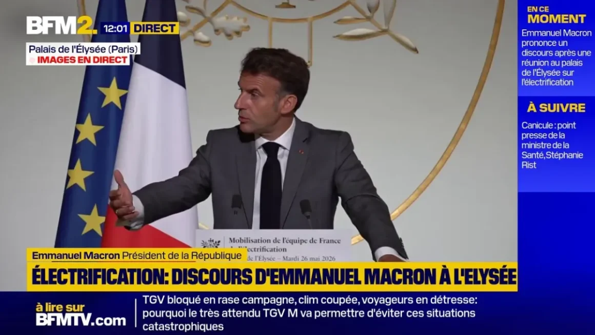 Emmanuel Macron : Discours sur l’électrification après une réunion à l’Élysée