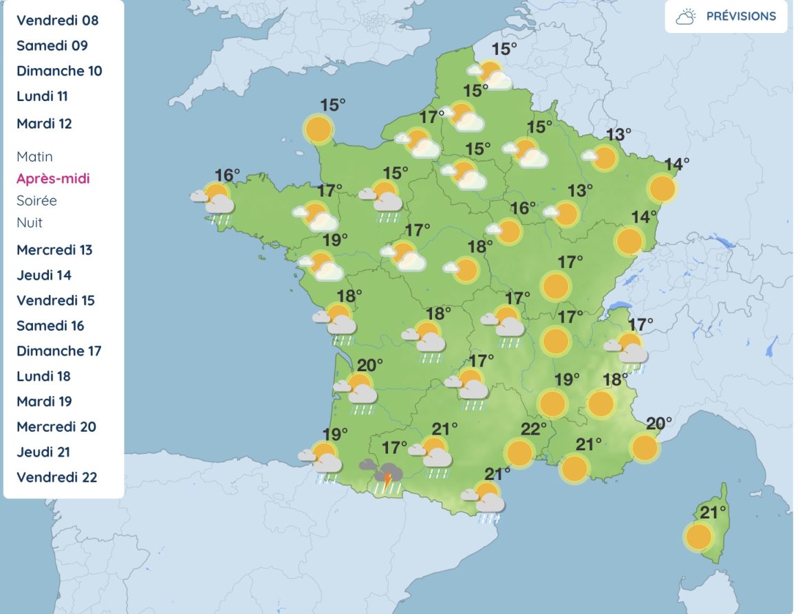 Prévisions météo de la semaine: Des averses persistantes et un espoir pour le week-end