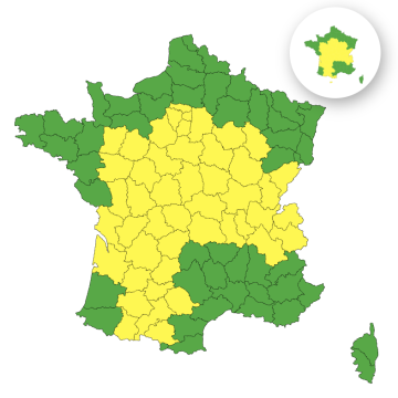 49 départements en vigilance jaune pour canicule