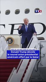 6d84813b-3fc5-48de-ace6-2f34b7461550 Donald Trump présente le nouvel avion présidentiel offert par le Qatar