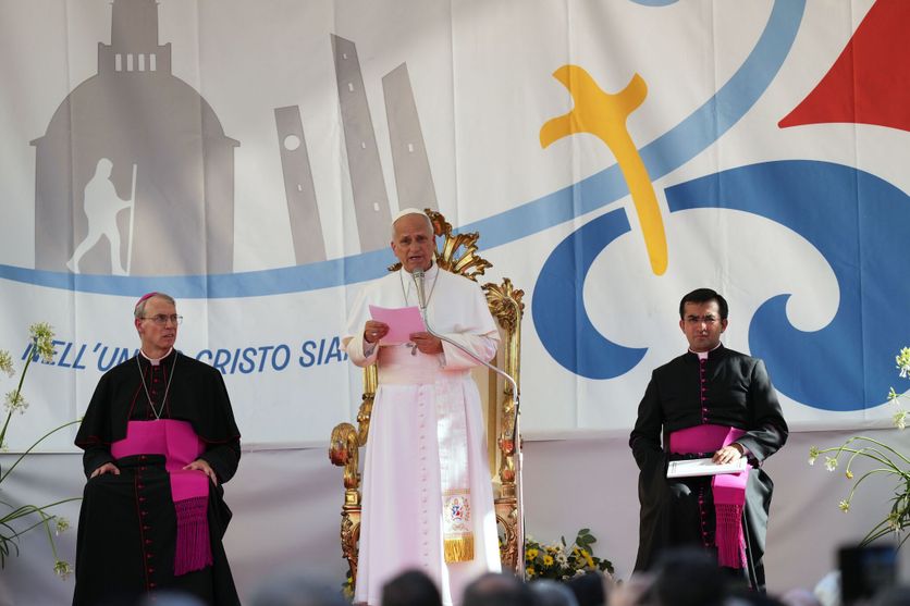 Italy Pope Visite Pastorale du Pape Léon XIV à Pavie