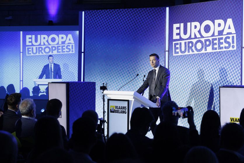 POLITICS VLAAMS BELANG RN BARDELLA FLEMISH PARLIAMENT Jordan Bardella et Marine Le Pen Renforcent leur Présence en Europe