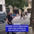 Jeunes et policiers s’affrontent dans une bataille d’eau à Paris