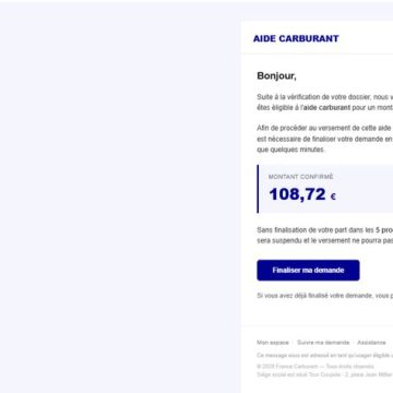 Alerte aux Emails Frauduleux sur l’Aide au Carburant