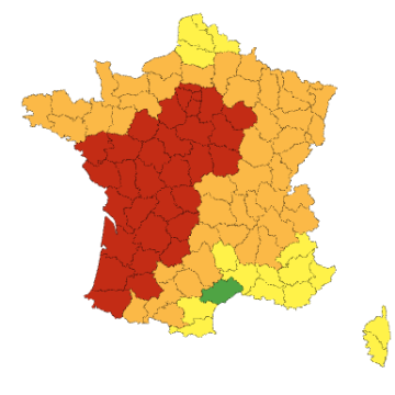 9c6efbff-2ace-4a95-bbf8-15da846d326e Vigilance rouge canicule pour 49 départements français