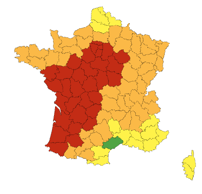 9c6efbff-2ace-4a95-bbf8-15da846d326e Vigilance rouge canicule pour 49 départements français