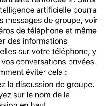 Clarification sur l’IA de Meta et les messages privés sur Whatsapp