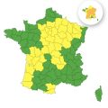 43 départements en vigilance jaune pour risque d’orages
