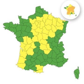 9d2fe61b-a098-4d65-89d4-c691bd9eb9ea 43 départements en vigilance jaune pour risque d’orages
