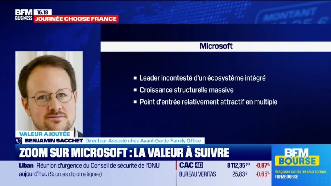 Analyse de Microsoft par Benjamin Sacchet sur BFM Bourse
