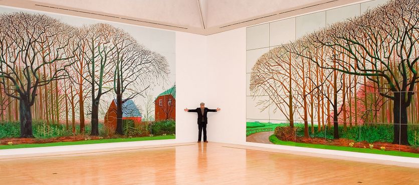 David Hockney Introduces His Painting - Bigger Trees Near Warter Le peintre David Hockney et la joie de ses œuvres