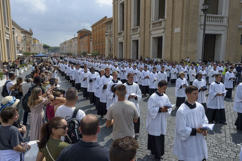 Jubilee: The Pilgrimage Of The Priestly Fraternity Of Saint Pius X. Rome, Italy. La Fraternité Saint-Pie-X et l’Obéissance dans l’Église