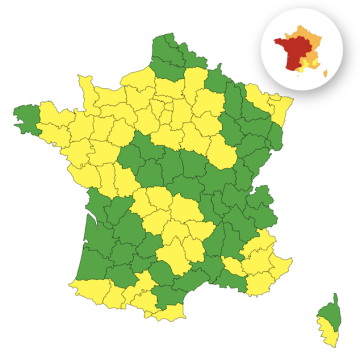 cbb7145e-6695-412e-9f20-a6e1c0fccb8f Alerte météo : vigilance jaune et rouge sur 53 départements