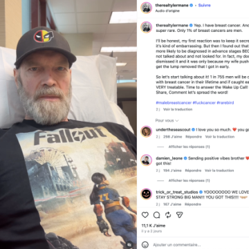 d7ff8419-5cc4-41e7-8127-397b9e597335 Tyler Mane parle de sa bataille contre un cancer du sein rare chez les hommes