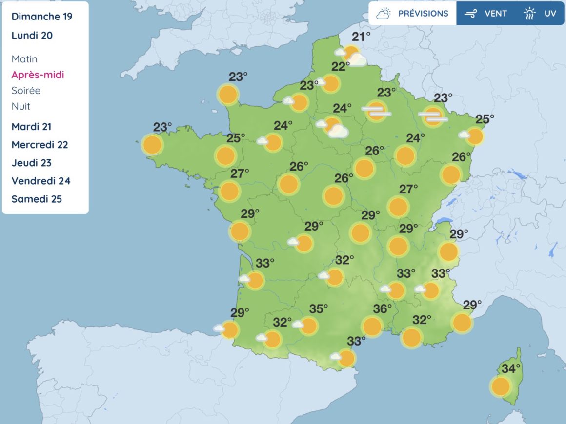 2b16d76f-3895-4513-8240-ead5eabb2699 Prévisions météo : Une semaine ensoleillée suivie de pluies en France