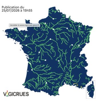 2de1f4b3-b14b-400b-91ae-812c5da2e065 Alerte de Météo-France : Vigilance jaune crues dans deux départements