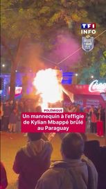 31bec493-306c-46c7-9e26-d5c8ffe2c2be Un mannequin à l’effigie de Kylian Mbappé brûlé au Paraguay