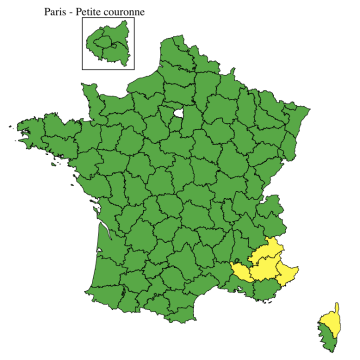 Météo en France : Vigilance jaune dans plusieurs départements