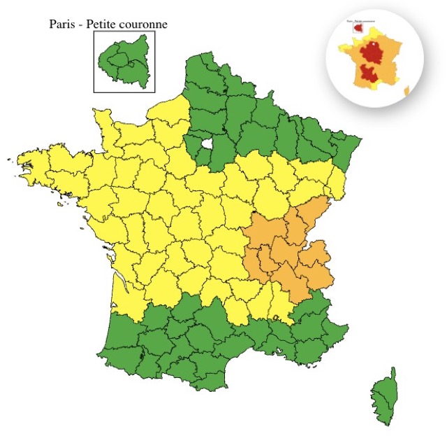 64391d62-12fa-406e-ac67-ff8e6d31a11d Vigilance jaune pour 45 départements en raison d’un risque d’orages