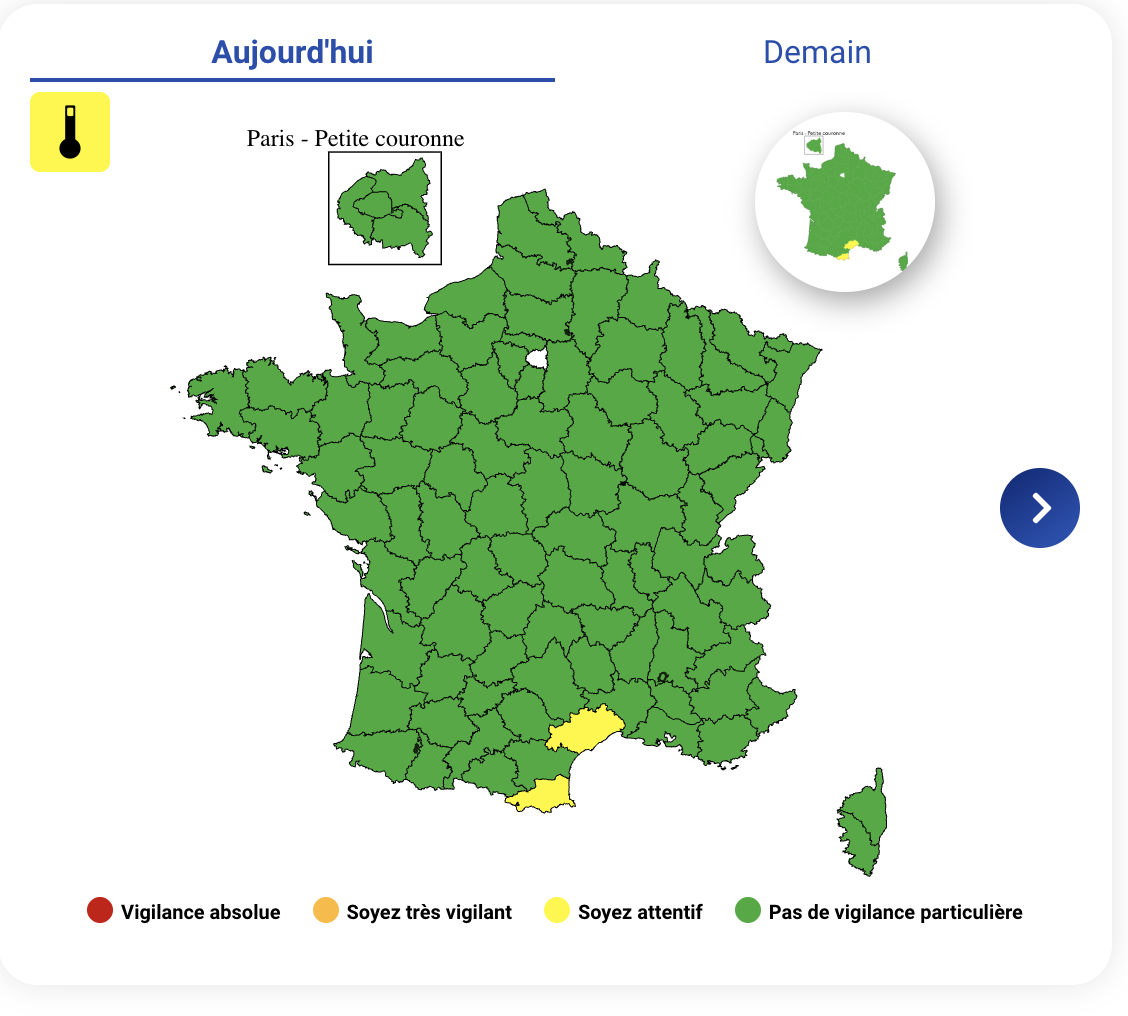 6ffc20e7-06e9-4ebc-ade3-42551b3c3a11 Vigilance jaune pour canicule dans le sud de la France