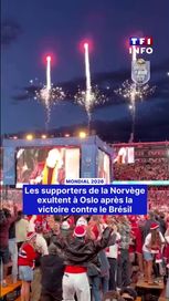 7caa63d1-607c-40fc-aa2d-0e5cd0d99321 Les supporters de la Norvège exultent après la victoire contre le Brésil