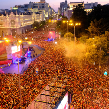 L&rsquo;accueil triomphal des champions du monde à Madrid