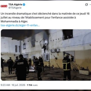 94d33ca2-275a-4917-a29d-eec62fac0bf0 Incendie meurtrier dans un orphelinat à Alger