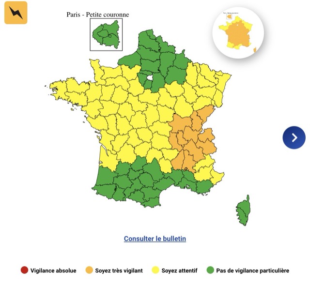 d78899a1-d28f-4e2f-a330-6fceac118a95 49 départements placés en vigilance jaune pour risque d’orages