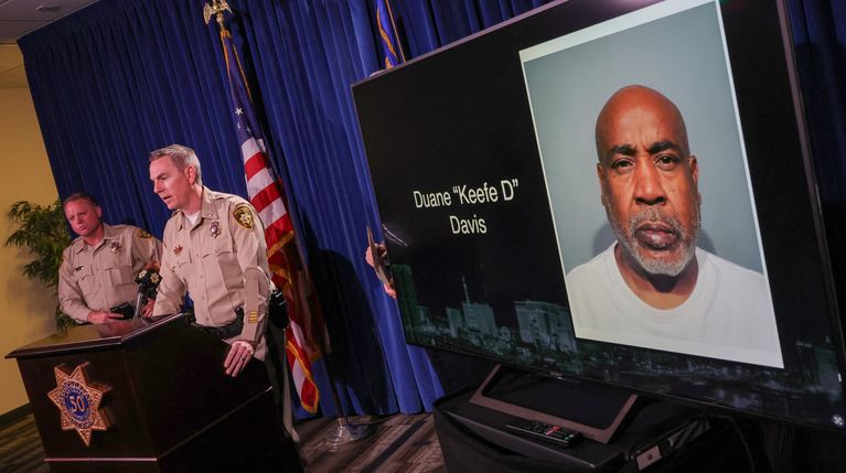 Las Vegas Police Department Holds News Conference On Arrest In 1996 Murder Of Tupac Shakur Duane ‘Keefe D’ Davis face à la justice pour le meurtre de Tupac Shakur
