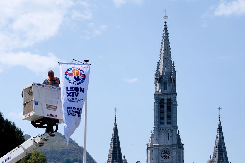 FRANCE - LOURDES - VENUE DU PAPE 26 SEPTEMBRE 2026 Préparatifs pour la Visite du Pape Léon XIV à Lourdes