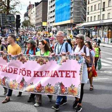 Manifestation en Suède pour des mesures écologiques avant les élections