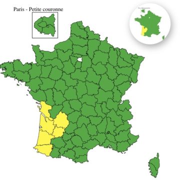 Vigilance jaune pour les départements du sud-ouest de la France