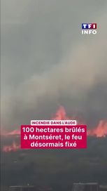 29bfbbc1-db90-4e55-96e5-c5e9b2017181 Incendie dans l’Aude : 100 hectares brûlés à Montséret, le feu désormais maîtrisé