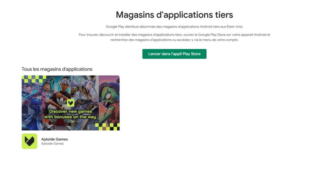 Google ouvre la porte aux magasins d&rsquo;applications alternatifs sur le Play Store
