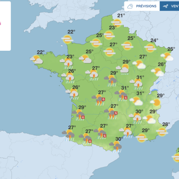 Prévisions météorologiques pour la semaine du 24 au 30 août