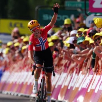 52f02a27-5b23-4c9b-86cd-936e637deb3e Sigrid Haugset remporte la 3e étape du Tour de France Femmes 2026