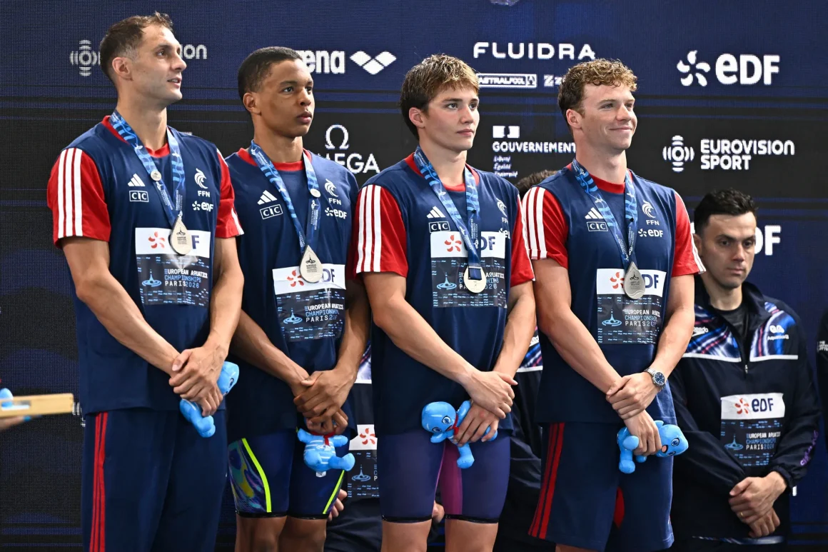 Les Bleus décrochent l&rsquo;argent au relais 4x200m lors des Championnats d&rsquo;Europe de natation