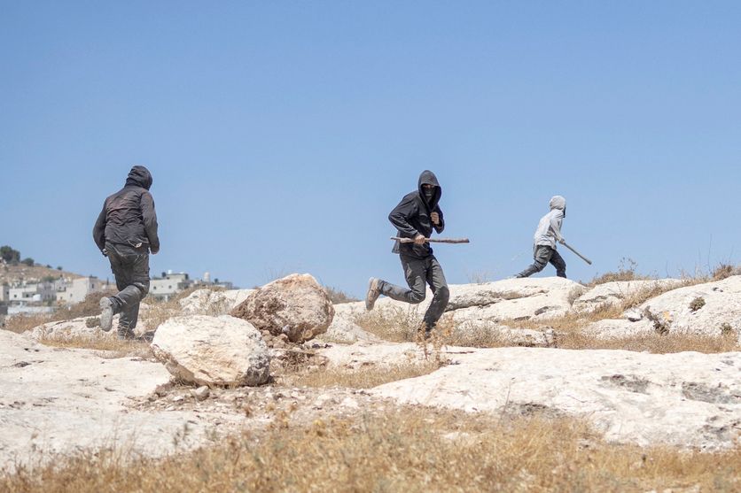 PALESTINIAN-ISRAEL-CONFLICT-WEST BANK-SETTLERS Tensions en Cisjordanie : Conflits entre colons israéliens et Palestiniens