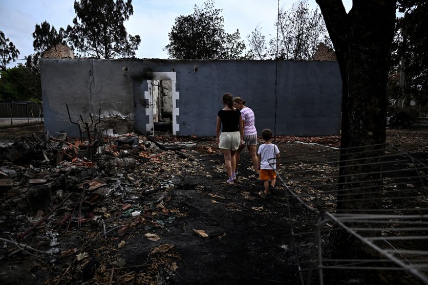 FRANCE-ENVIRONMENT-CLIMATE-WILDFIRE Retour des habitants du Porge après l’incendie