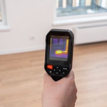 Close-up of hand holding thermal camera Le Diagnostic de Performance Énergétique et ses Nouveaux Critères