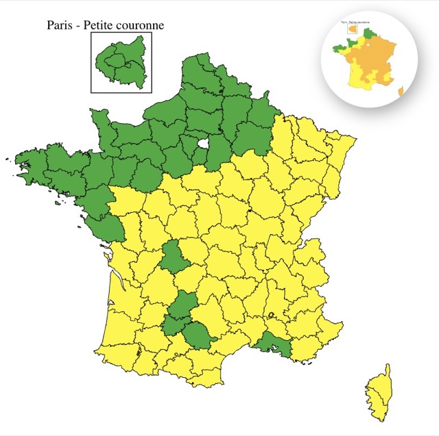bea8639f-55bb-4dda-aefd-e0a269acab5b Vigilance Jaune pour 62 Départements en France