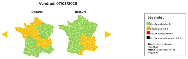 e5b5e46c-b793-4ffd-9af7-dcf4d6784d74 Prévisions de Circulation par Bison Futé pour le Week-end du 7 au 9 Août 2026