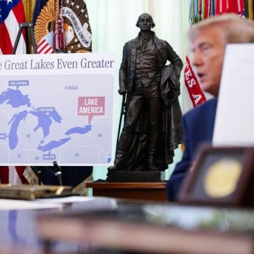 President Trump Signs Executive Order To Rename Lake Ontario as "Lake America" Le décret de Donald Trump sur le lac Ontario provoque des tensions