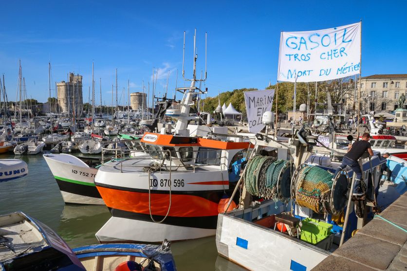 Manifestation et blocage du Vieux Port par les pêcheurs Manifestation des marins pêcheurs et enjeux économiques actuels