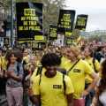 Manifestations à Paris contre la proposition de loi sur la présomption d&rsquo;usage légitime des armes