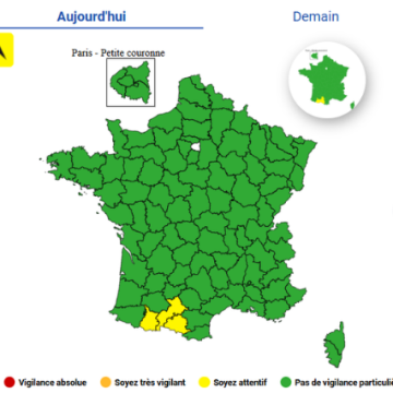 4bdaa05e-a6b1-4499-a360-c0c9353a34d6 La météo en France : vigilance jaune pour trois départements