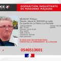 Appel à témoins lancé pour la disparition de Philippe Meheust à La Rochelle